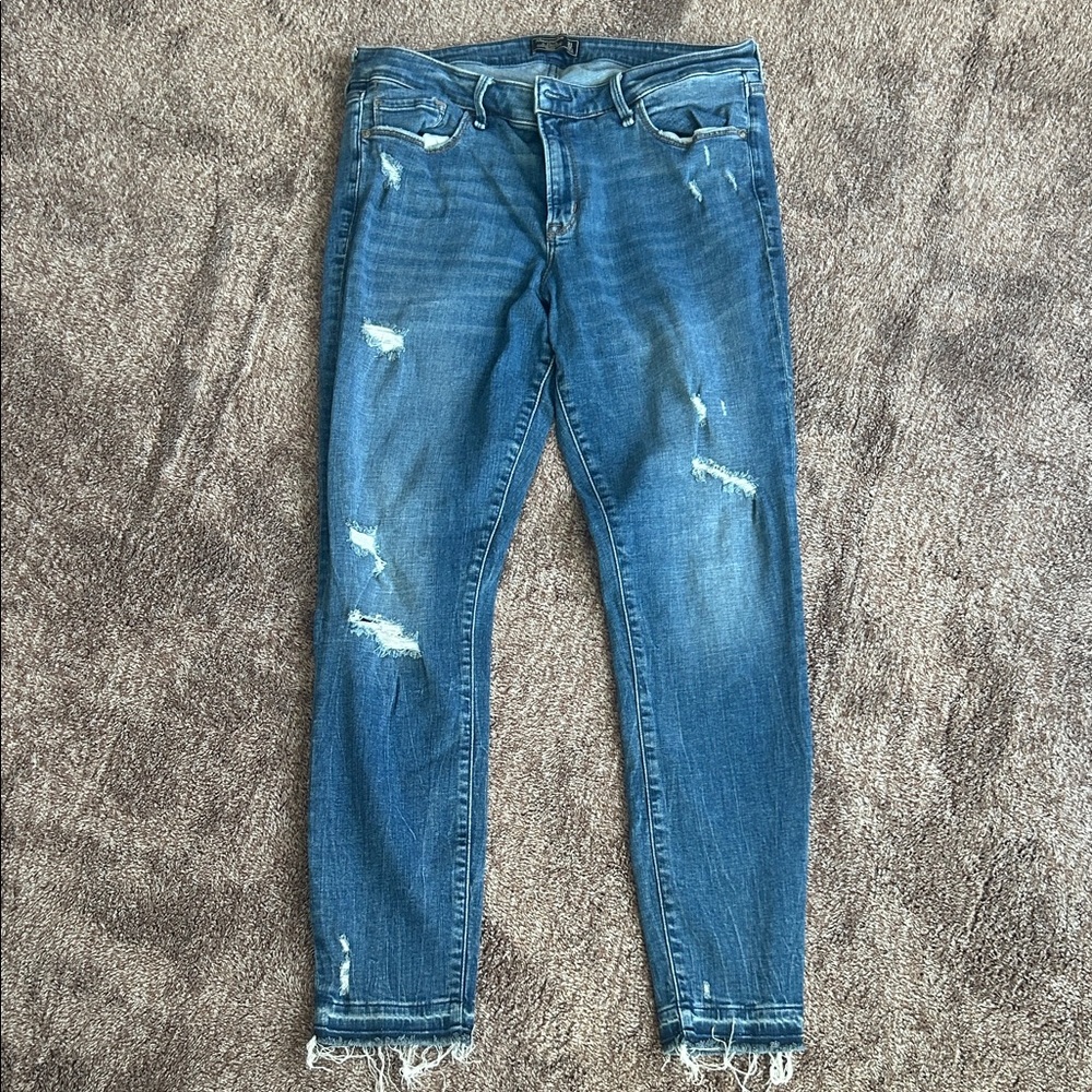 Abercrombie & Fitch Distressed Ankle Jeans